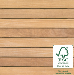 FCS certified wood deck tiles from Bison Innovative Solutions.