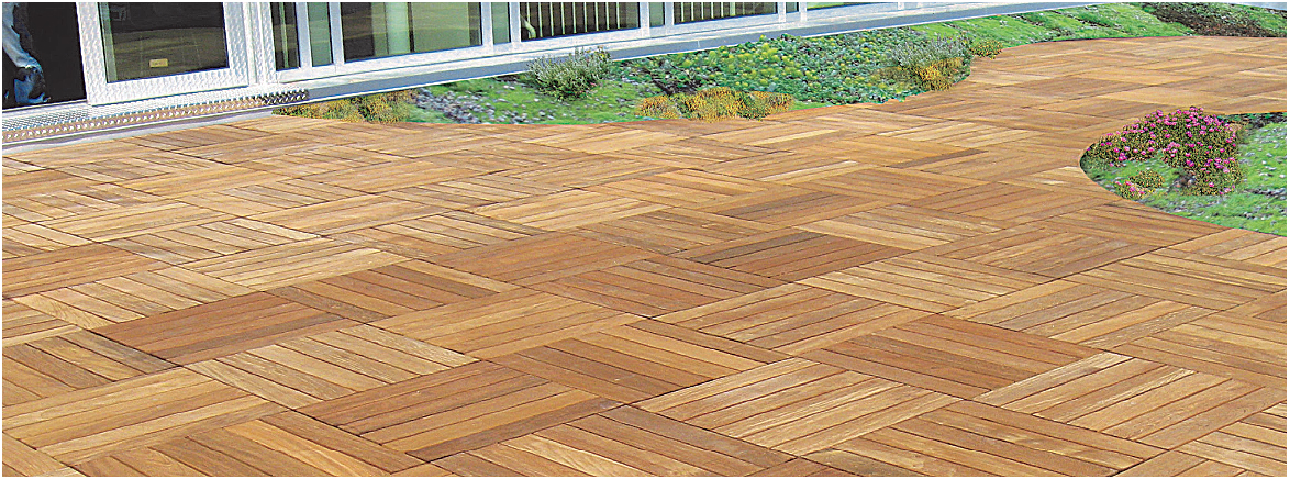 Wood Tiles from Bison Innovative Products.